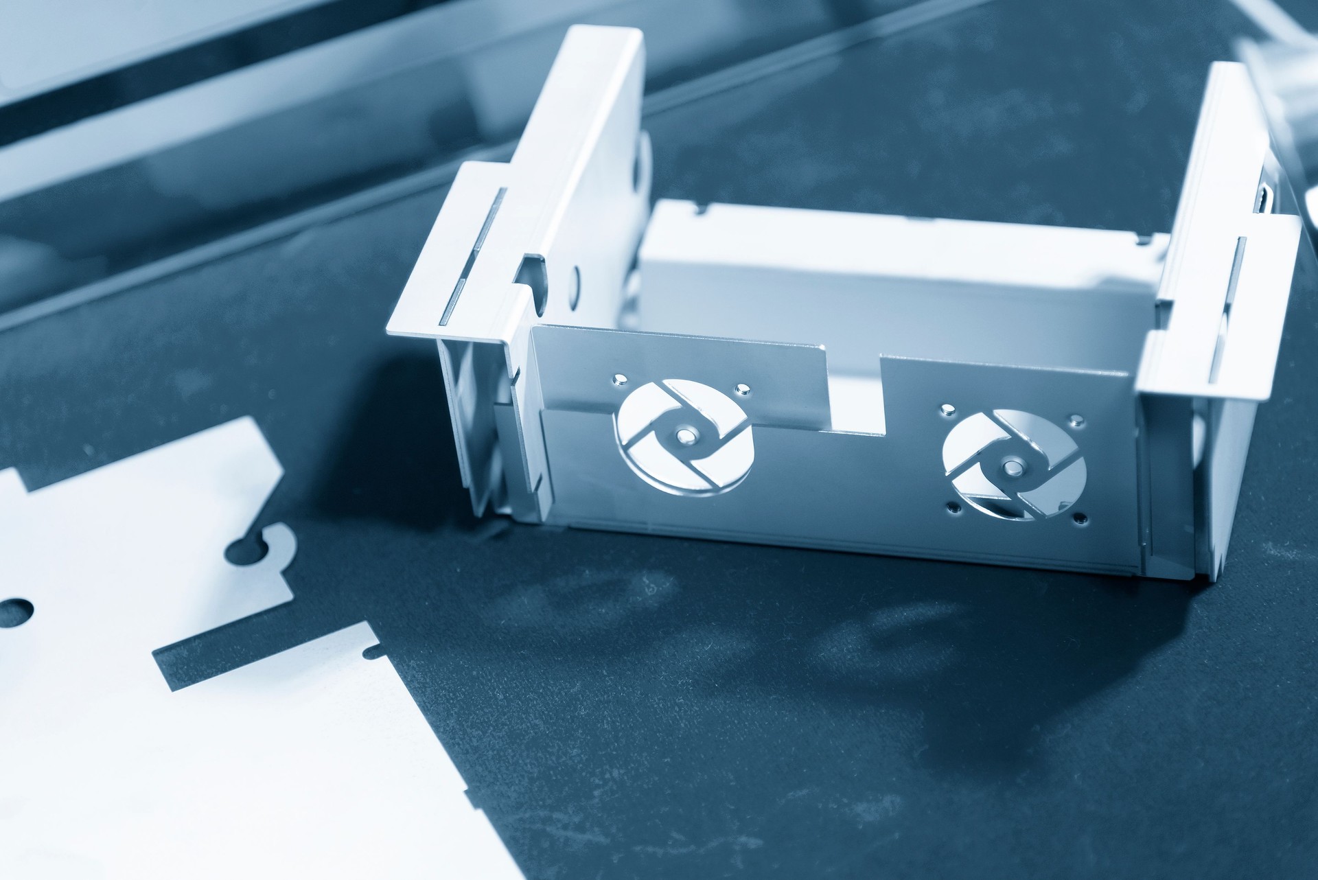 The power supply box  form sheet metal plate production.